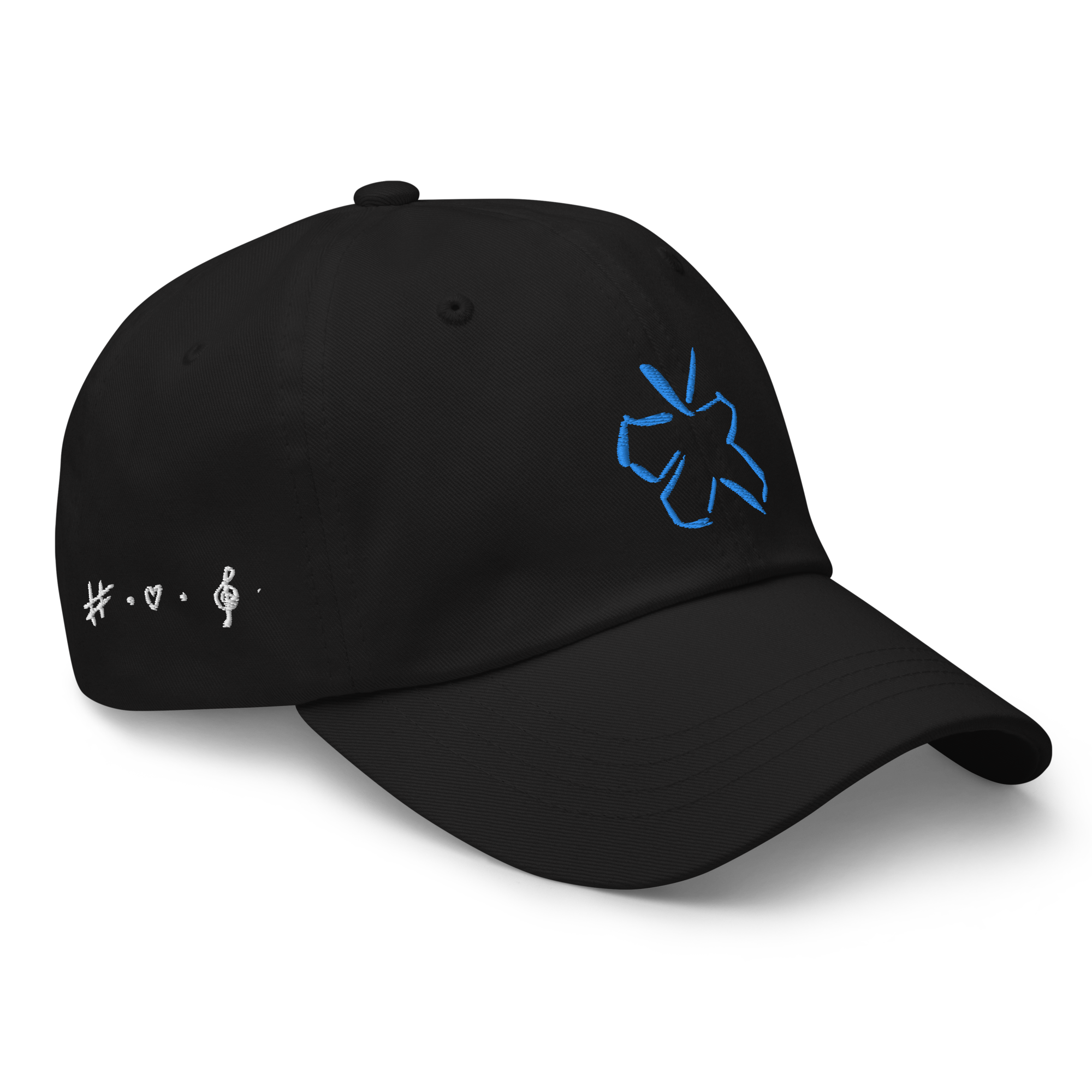 Kysser Himlen Farvel - Kasket/Buet skygge (Broderet) - HUGShop Kasket Sort