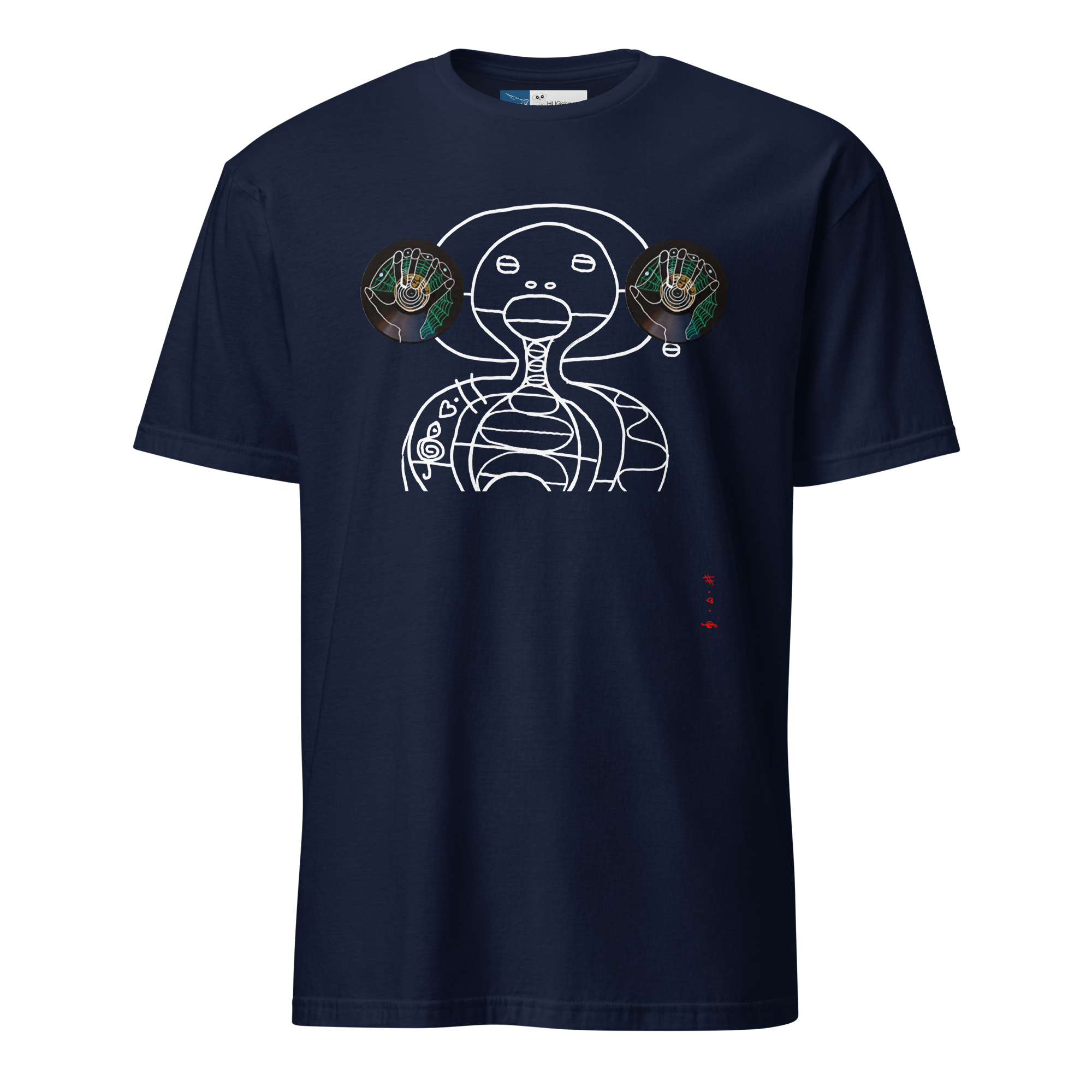 10 Sekunders Stilhed - T-Shirt - HUGShop T-Shirt Havets Blå / Small