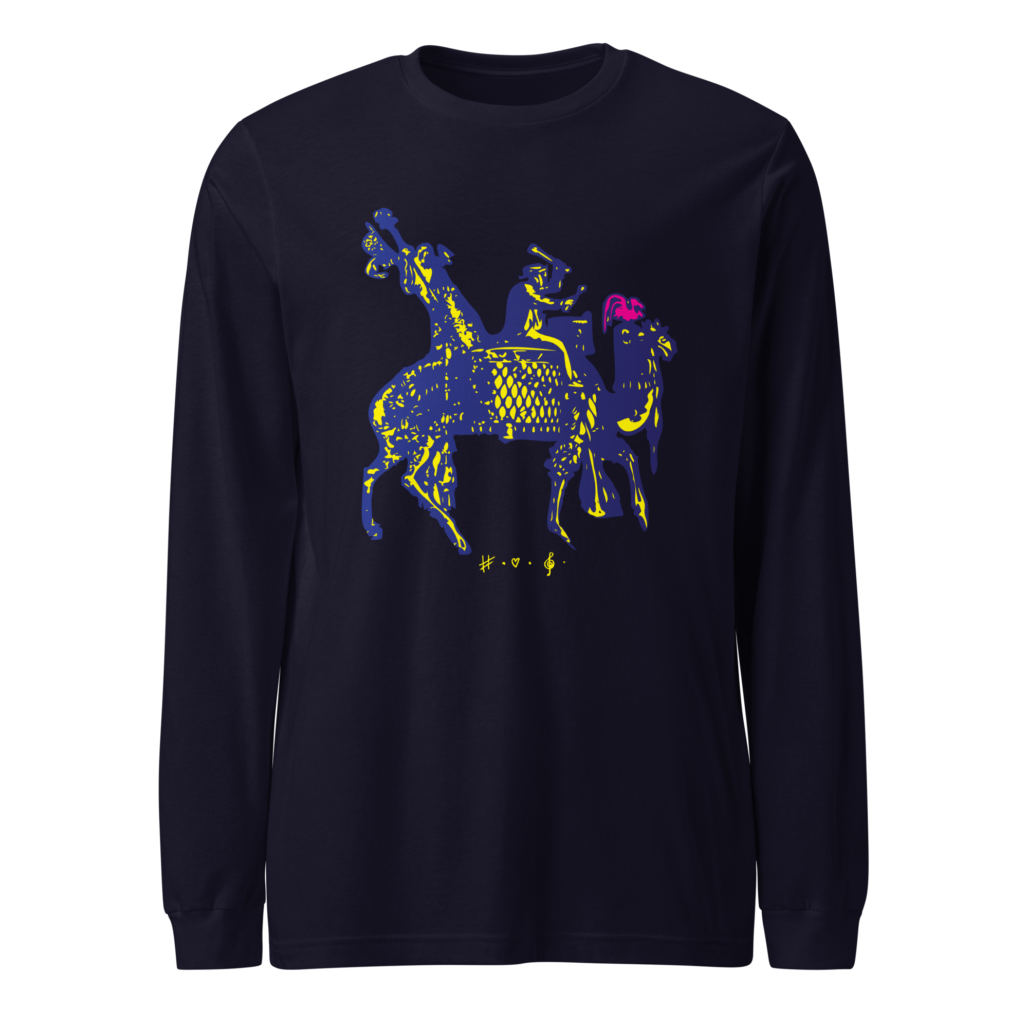 Blidt Over Dig - Langærmet T-Shirt - HUGShop Langærmet T-Shirt Havets Blå / XSmall