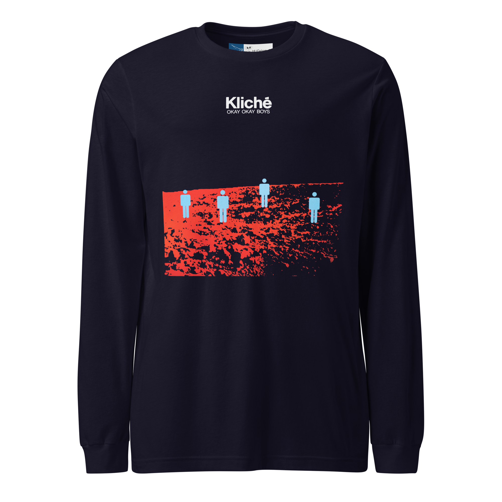 Okay Okay Boys - Langærmet T-Shirt - HUGShop Langærmet T-Shirt Havets blå / XSmall