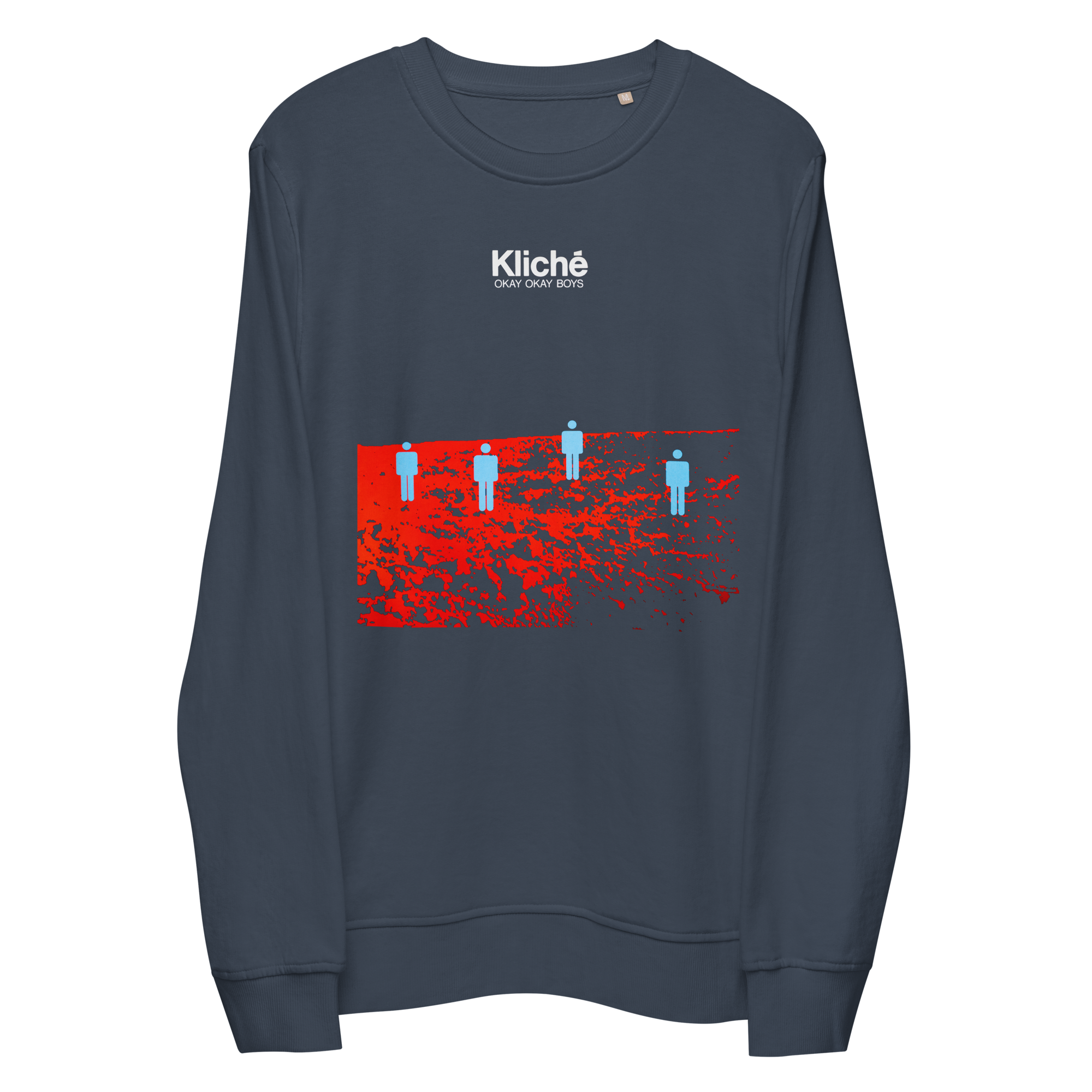 Okay Okay Boys Sweatshirt - HUGShop Gråblå / Small / Premium Øko Sweatshirt