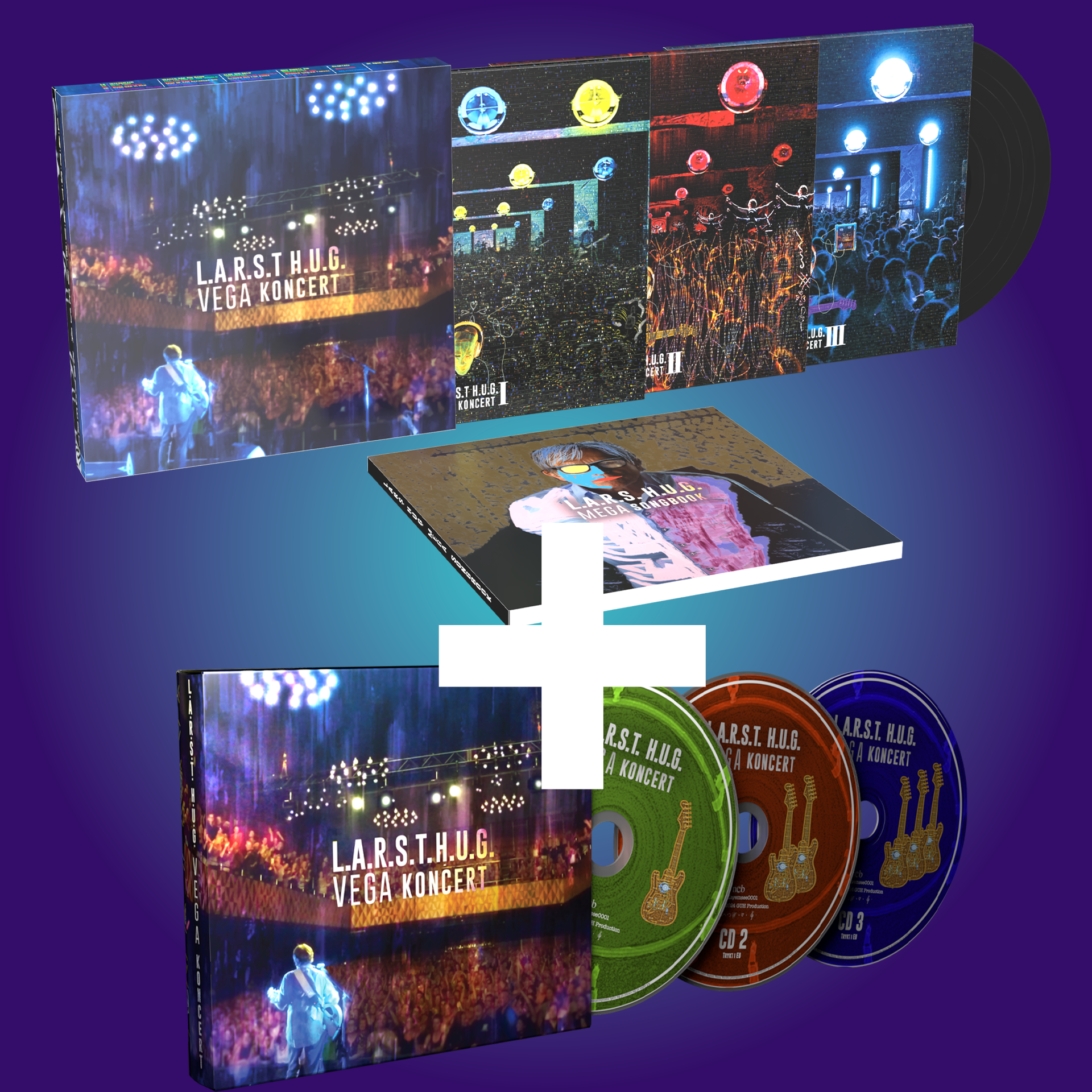 VEGA Koncert CD+Vinylboks Bundle - HUGShop Default Title