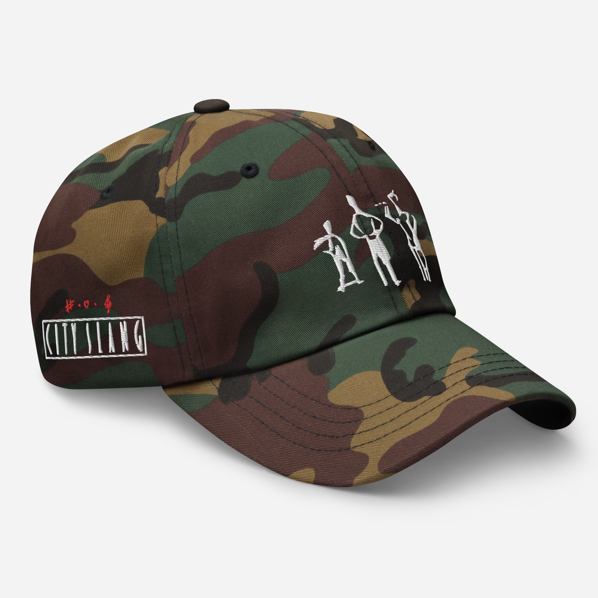 City Slang - Kasket/Buet skygge (Broderet) - HUGShop Kasket Camouflage