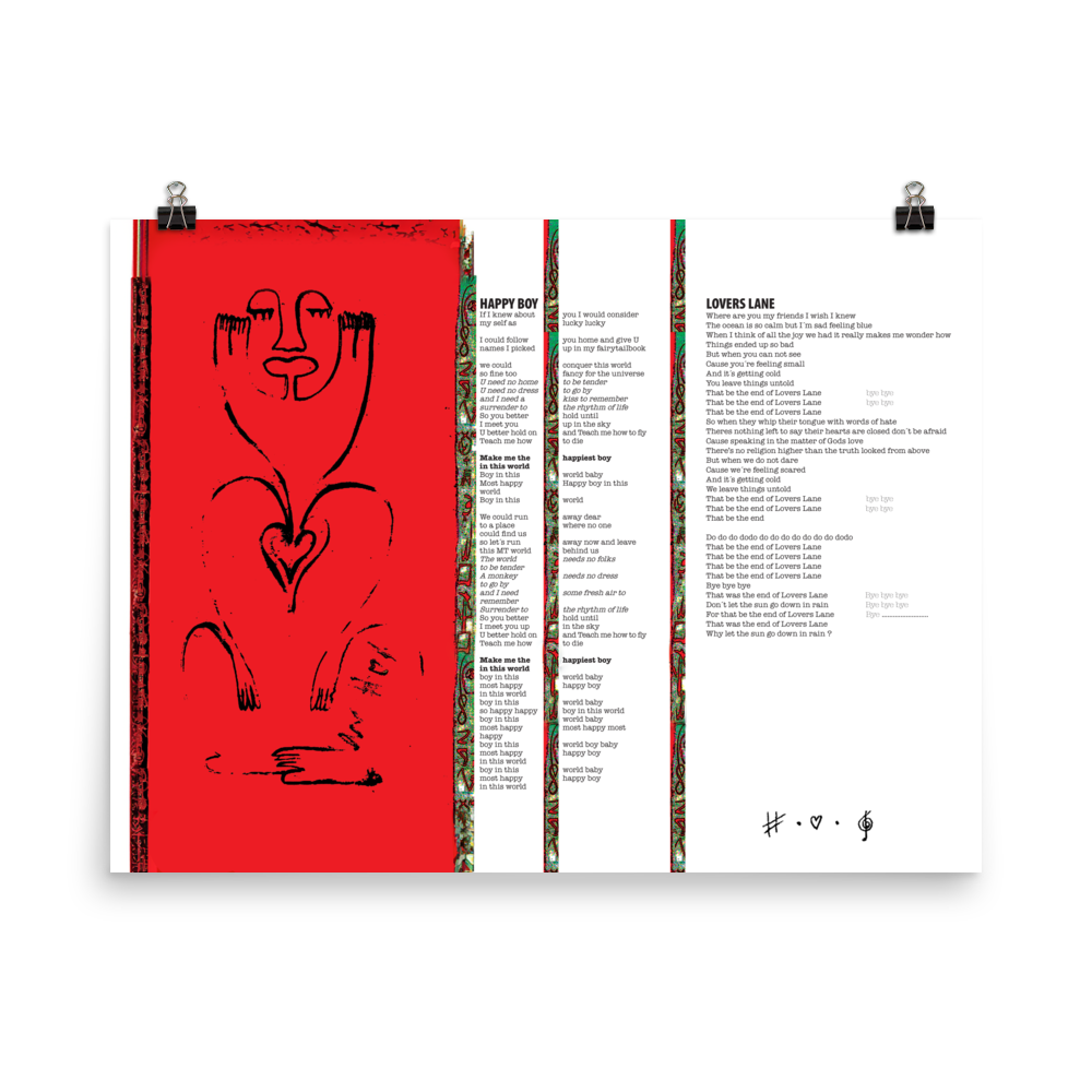 Happy Boy / Lovers Lane - Mega SongBook Print