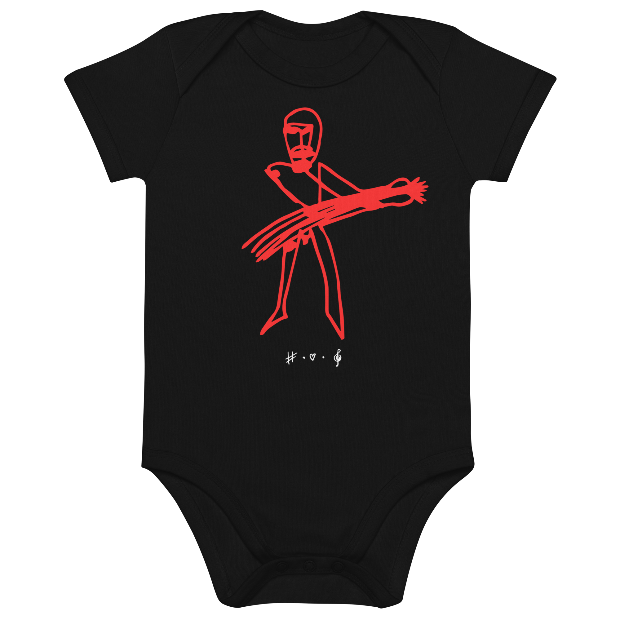 Save Me From This Rock n Roll Baby Jumper - HUGShop Babytøj Sort / 3-6 månder