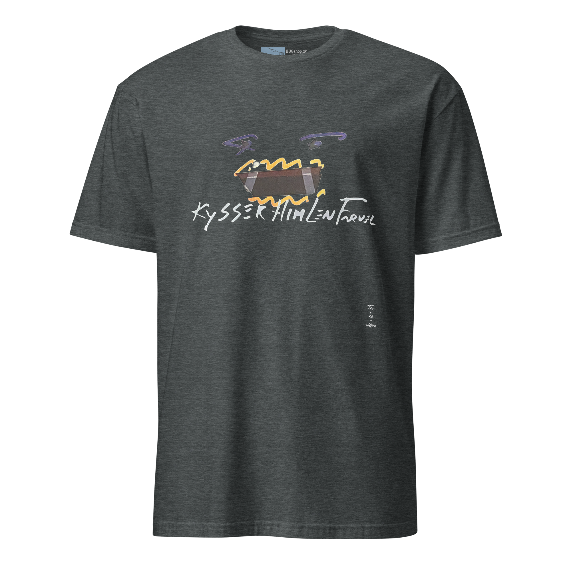 Kysser Himlen Farvel T-Shirt - HUGShop T-Shirt Sport mørkegrå / Small