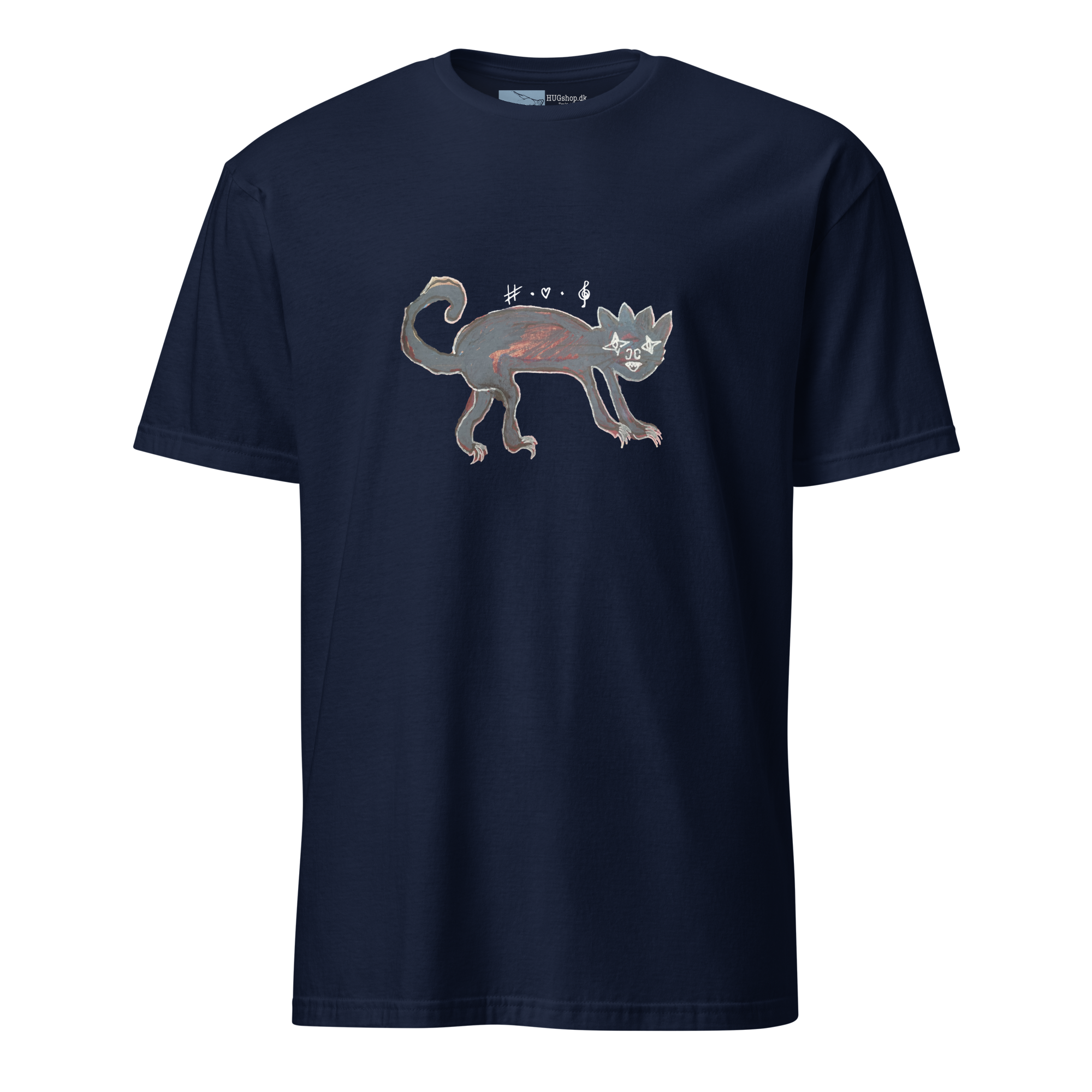Crunchy Cat - T-Shirt - HUGShop T-Shirt Havets blå / Small