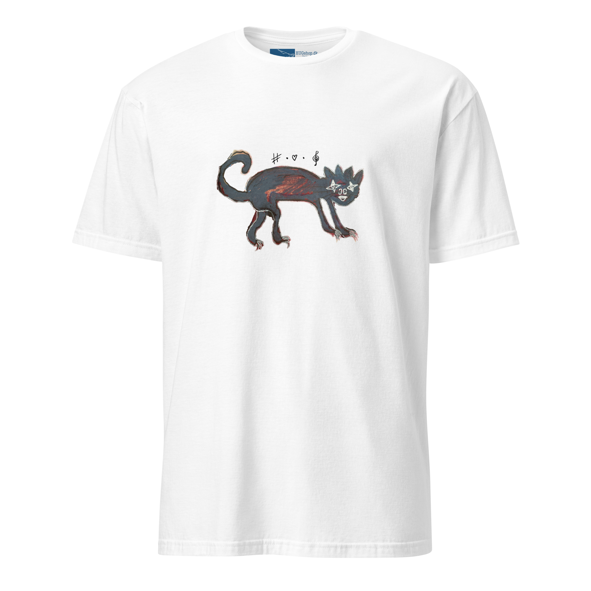 Crunchy Cat - T-Shirt - HUGShop T-Shirt Hvid / Small