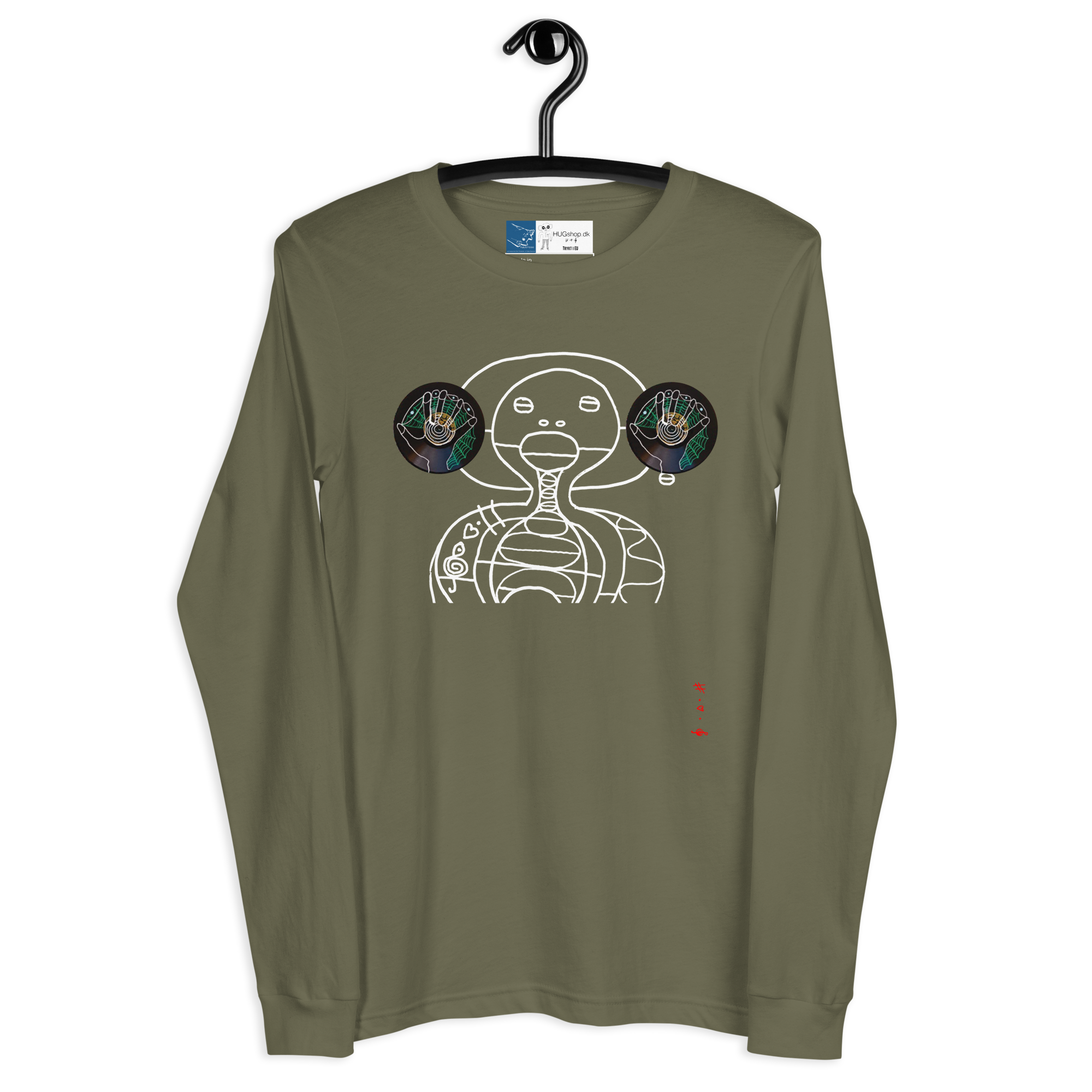 10 Sekunders Stilhed - Langærmet T-Shirt - HUGShop Langærmet T-Shirt Grøn / XSmall