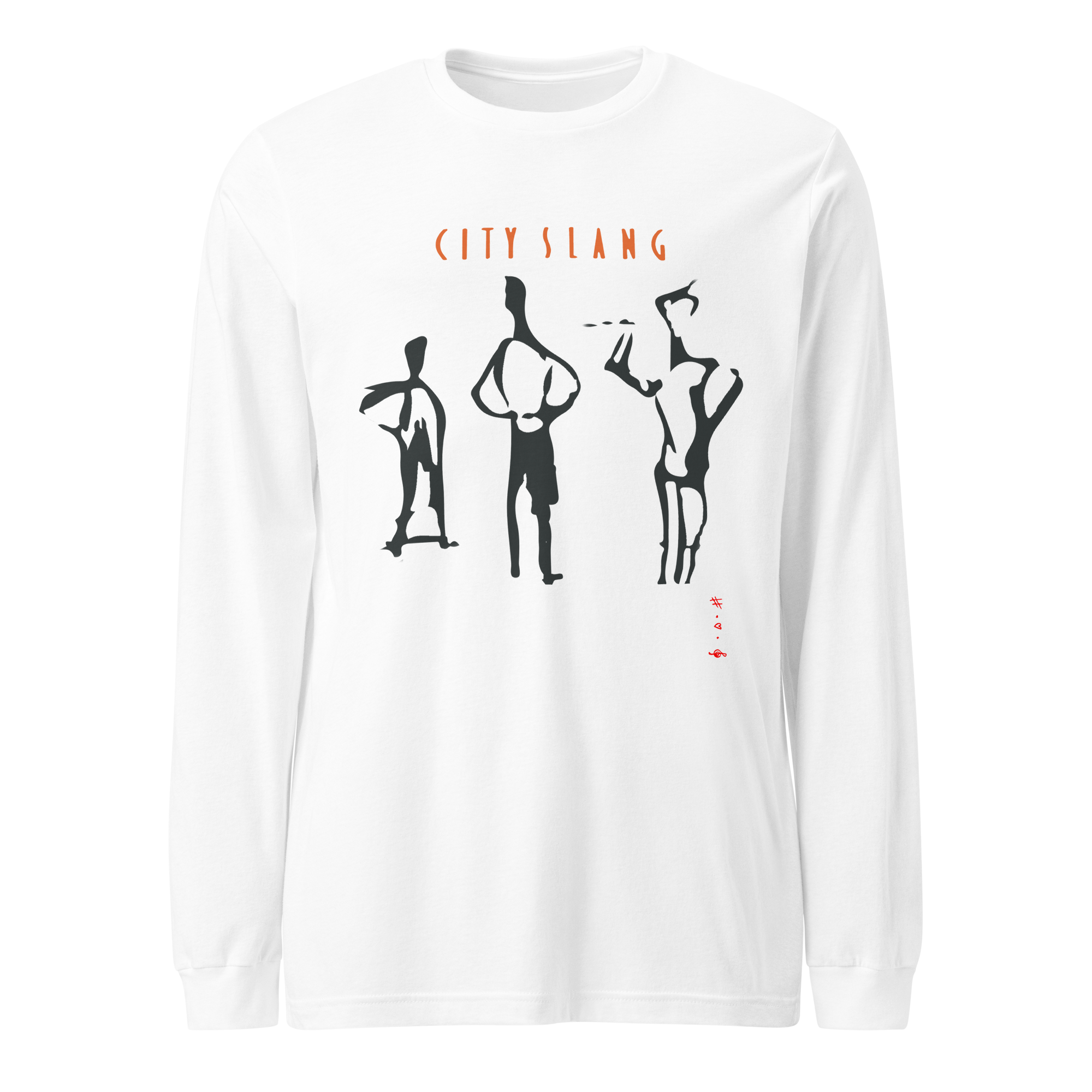 City Slang - Langærmet T-Shirt - HUGShop Langærmet T-Shirt Hvid / XSmall