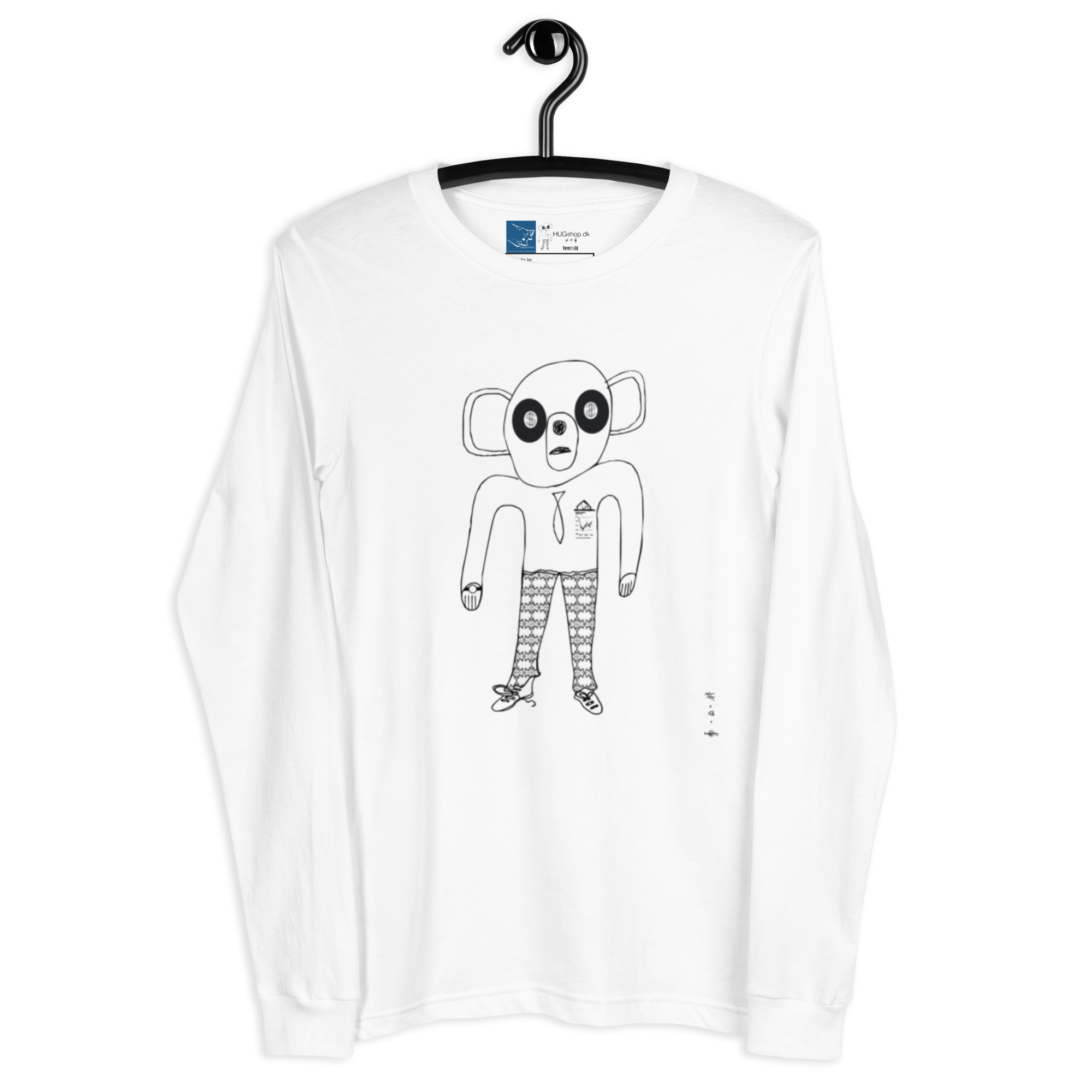 Dollar Bear - Langærmet T-Shirt - HUGShop Langærmet T-Shirt Hvid / XSmall