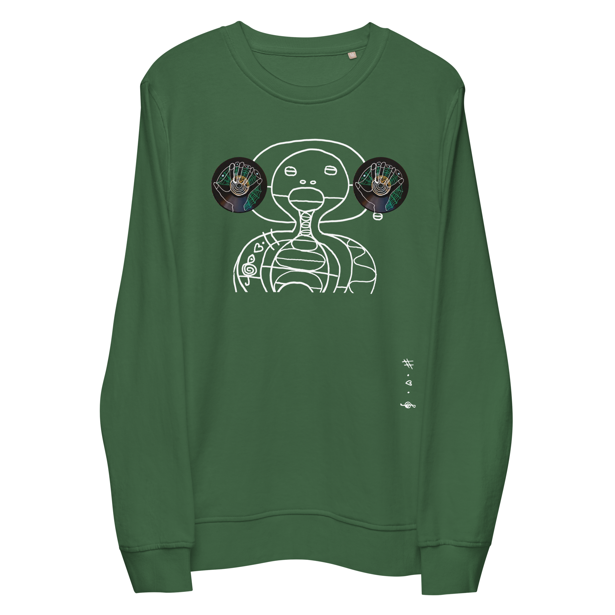 10 Sekunders Stilhed Sweatshirt - HUGShop Sweatshirt Grøn / Small