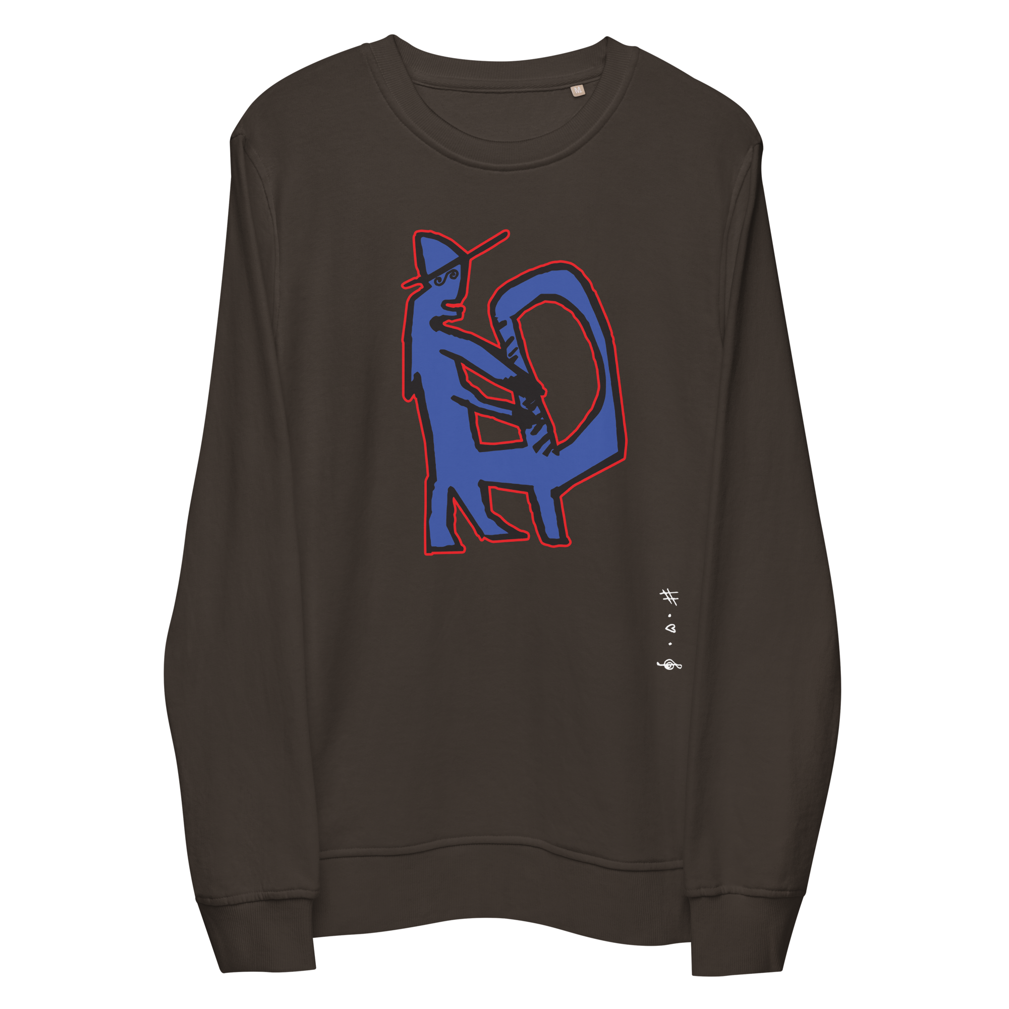 Kiss and HUG sweatshirt - HUGShop Premium Øko Sweatshirt / Gråbrun / Small