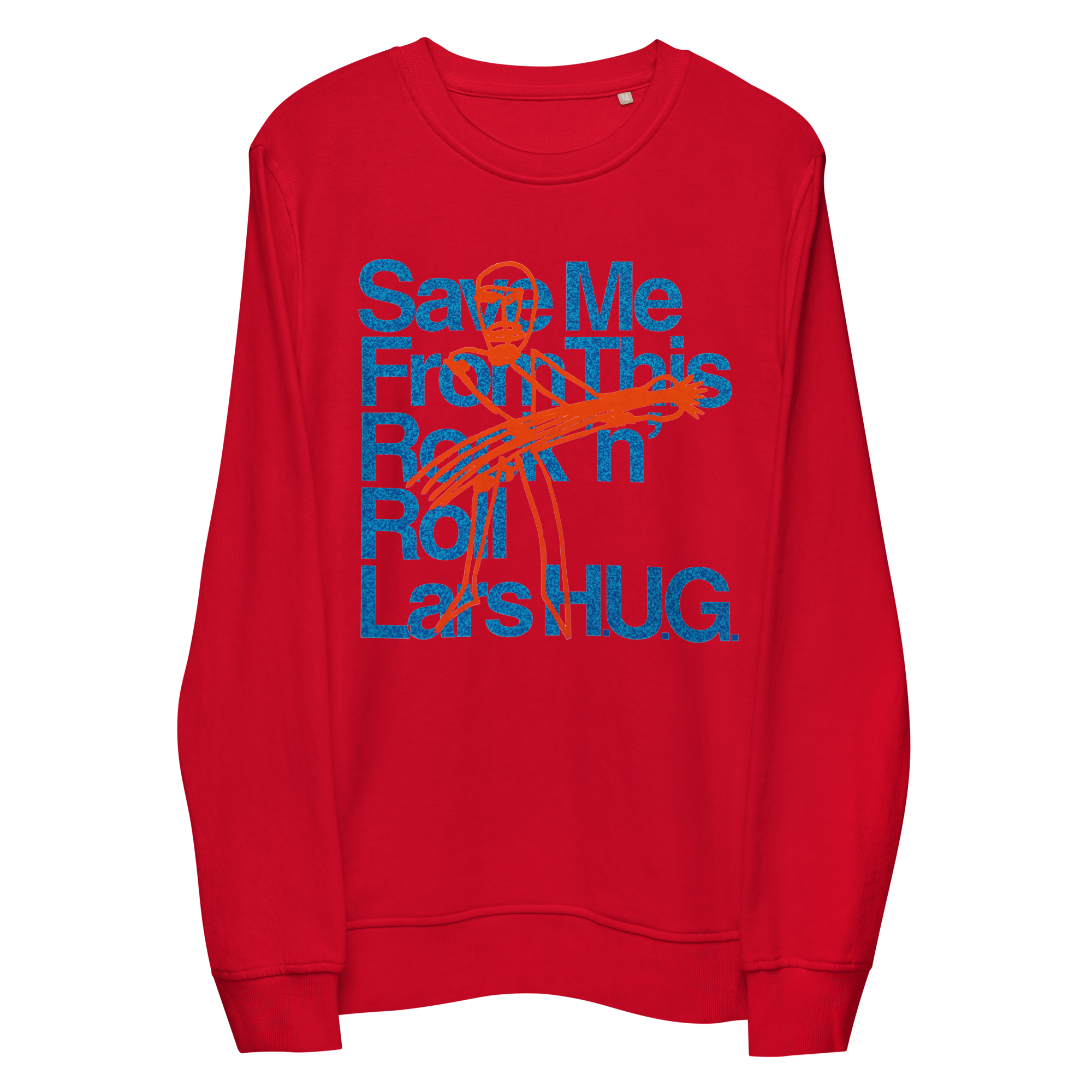 Save Me From This Rock n Roll Sweatshirt - HUGShop Premium Øko T-Shirt / Rød / Small
