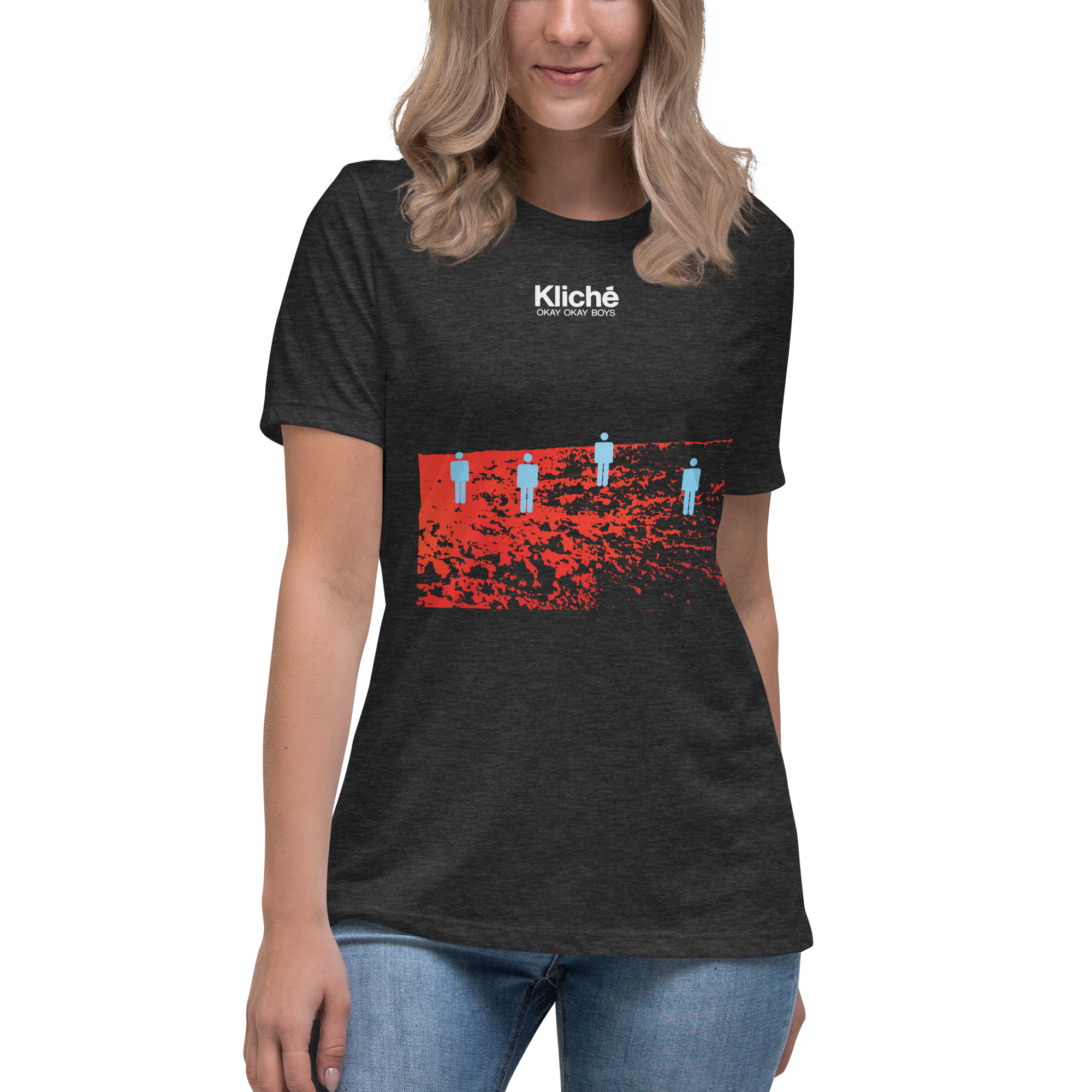 Okay Okay Boys - Kvinde T-Shirt - HUGShop Kvinde T-Shirt Havets blå / Small