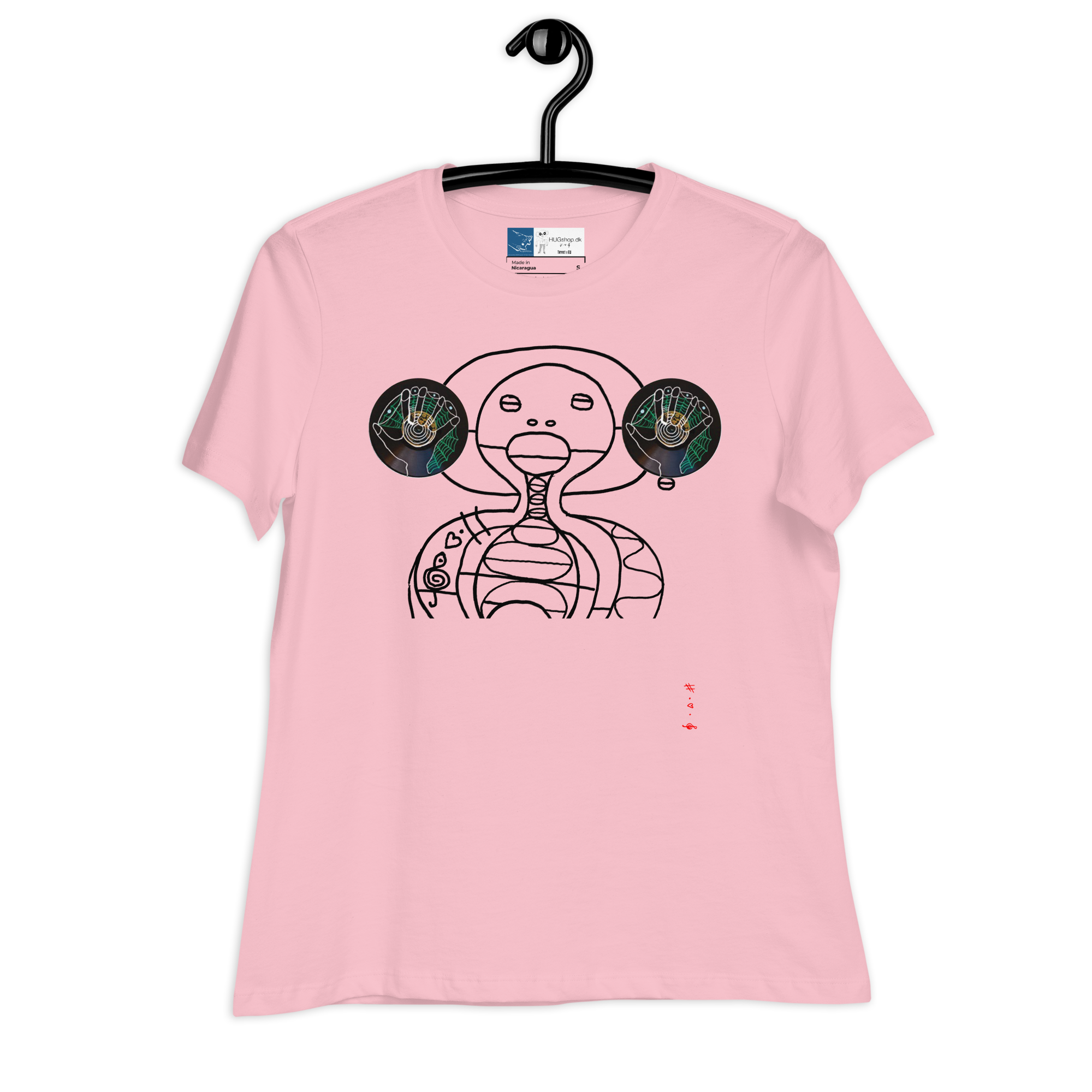 10 Sekunders Stilhed - Kvinde T-Shirt - HUGShop Kvinde T-Shirt Pink / Small